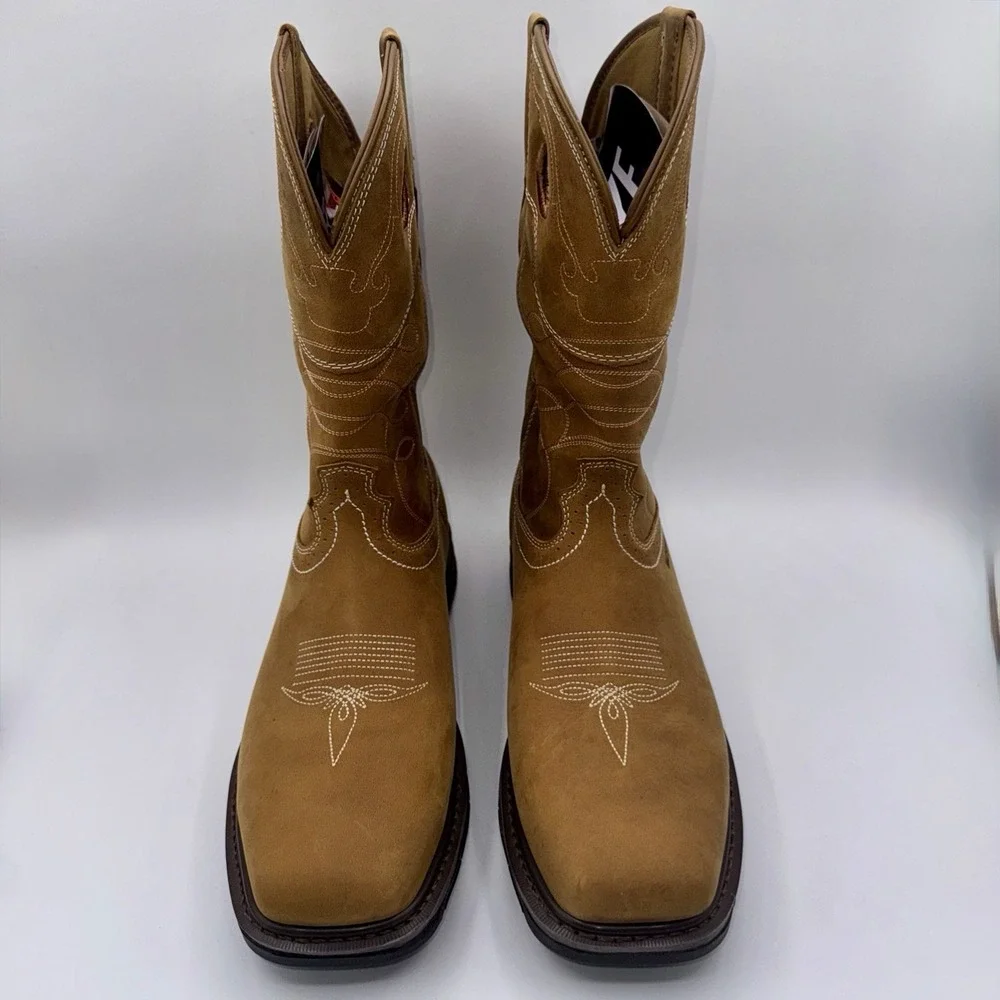 Frye Supply Safety Crafted Waterproof Boots Men's Size 10 W Wide Brown Steel Toe